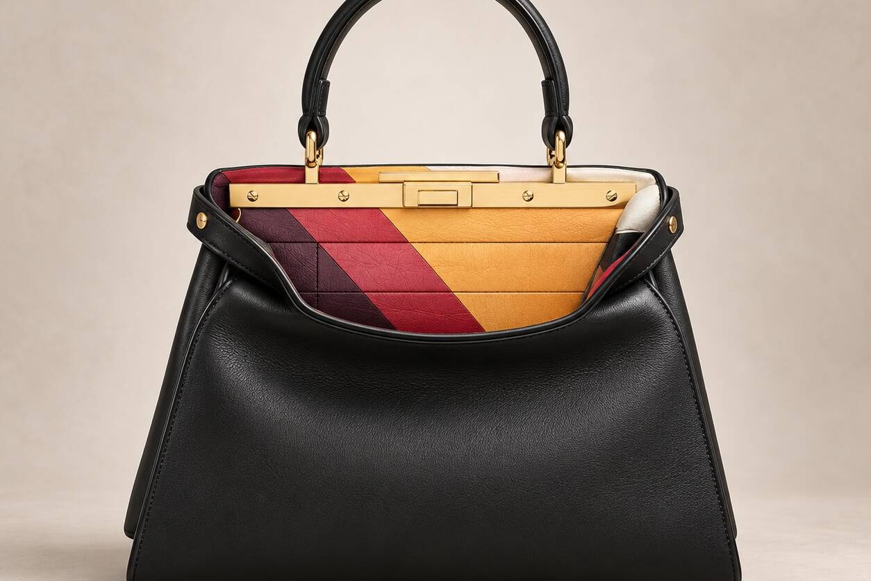 Fendi Peekaboo bag, photorealistic 3D model render
